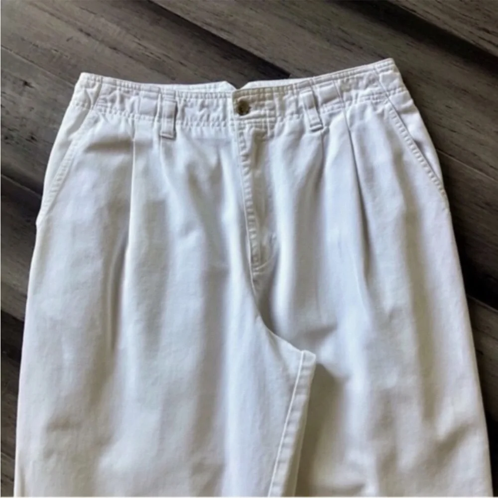 Vintage 1980s Westbound High Rise Casual Pleated Flat Front Cotton Pants